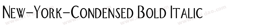 New-York-Condensed Bold Italic字体转换